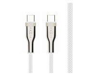 FIXED Pleciony Kabel USB-C/USB-C 0,5m 100W biały - 1249141 - zdjęcie 2